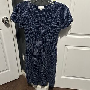 Lucky Brand Navy Blue Polka Dot Mini Dress
